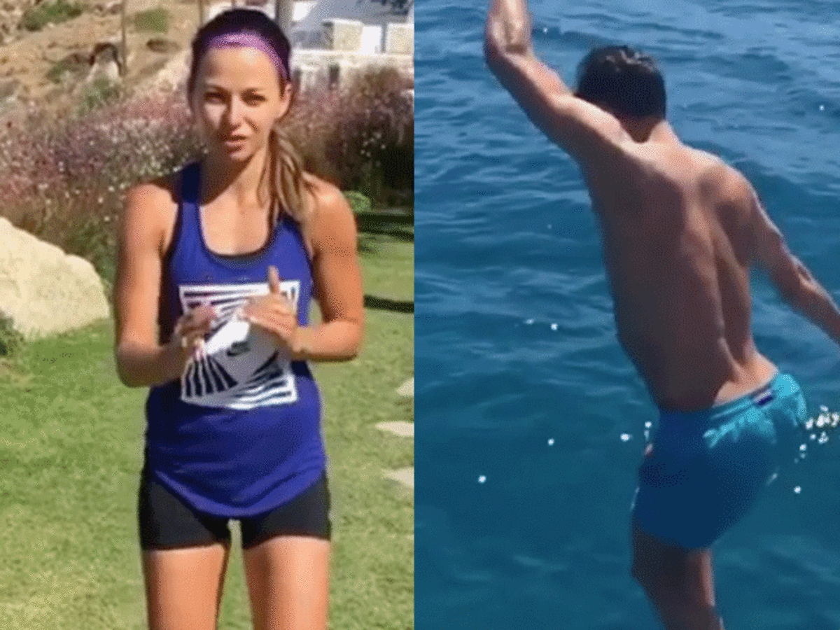 Anna Lewandowska, Robert Lewandowski skaczą do wody
