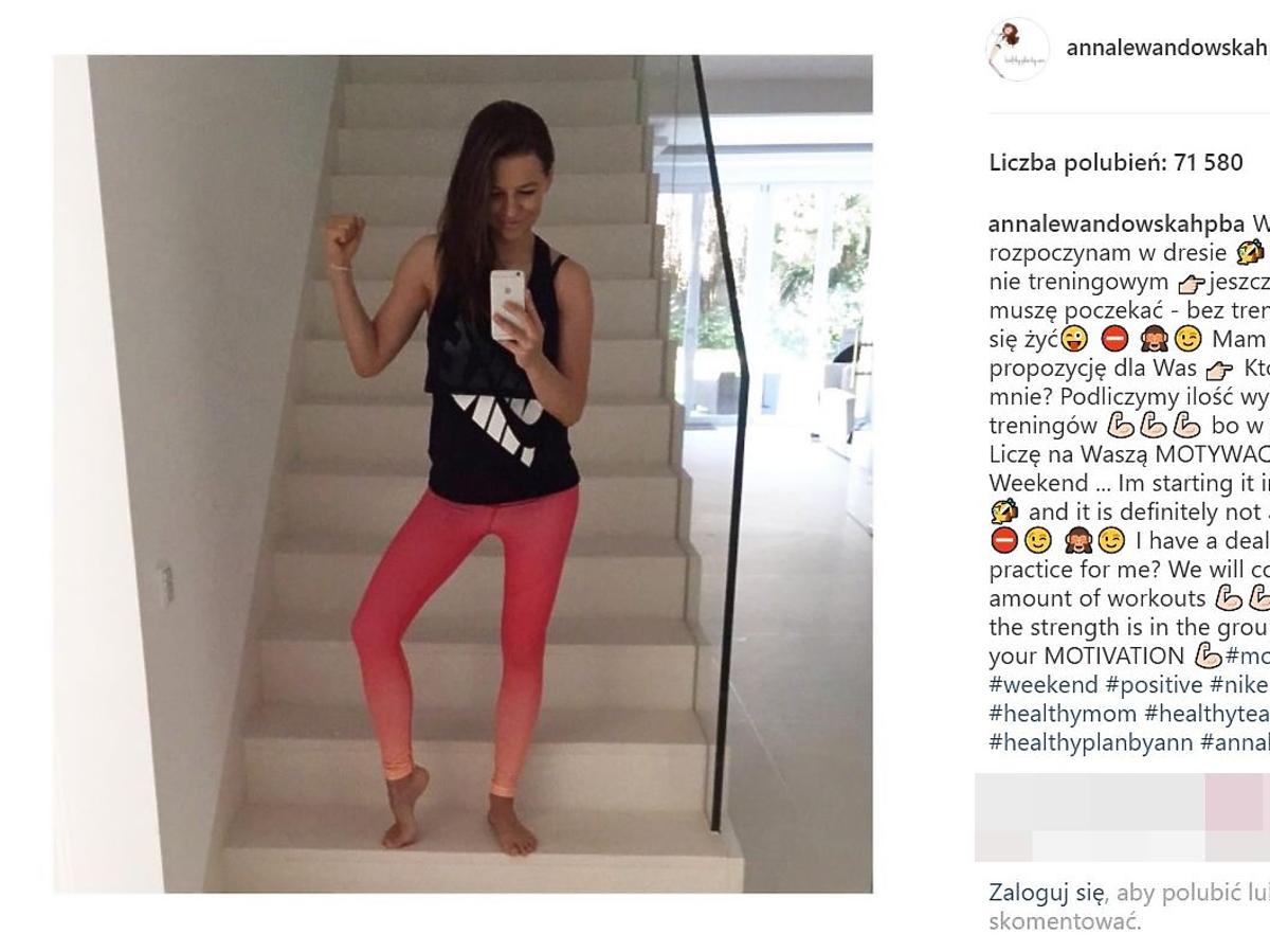 Anna Lewandowska trenuje po ciąży