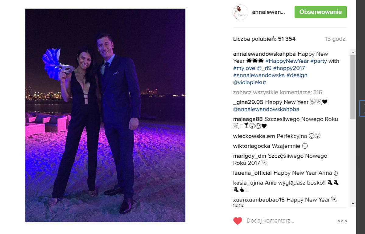 Anna i Robert Lewandowscy świętowali Sylwestra w Dubaju