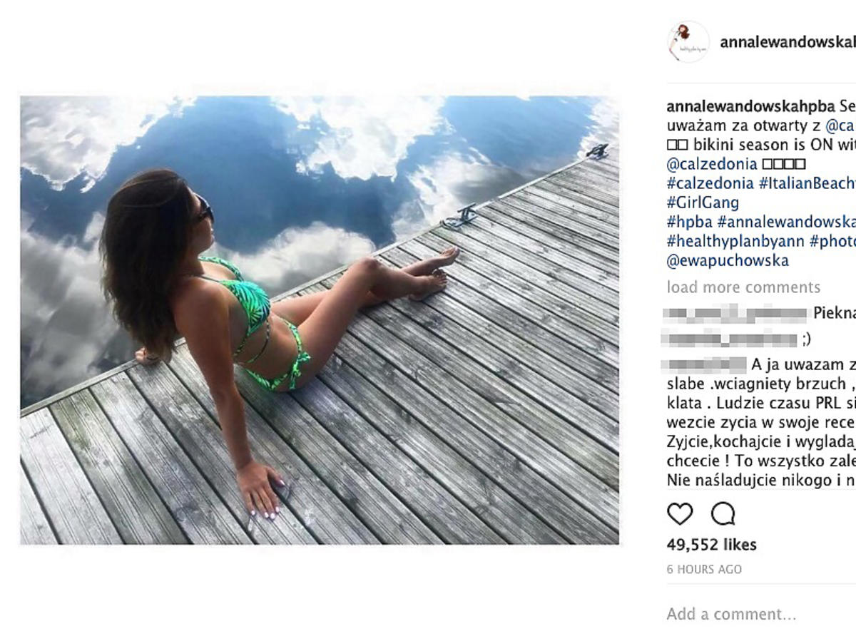 Anna Lewandowska w kostiumie kąpielowym na Instagramie
