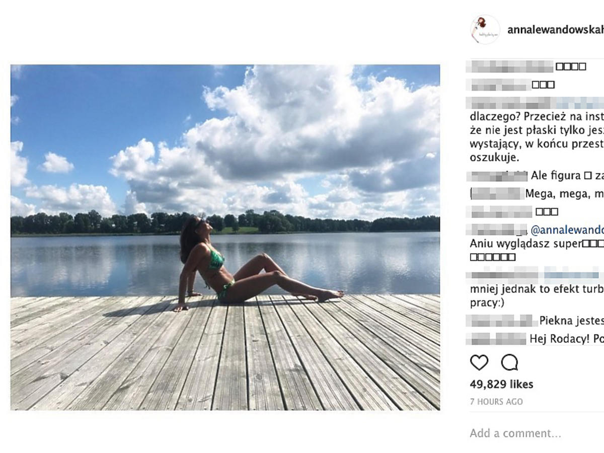 Anna Lewandowska w kostiumie kąpielowym na Instagramie