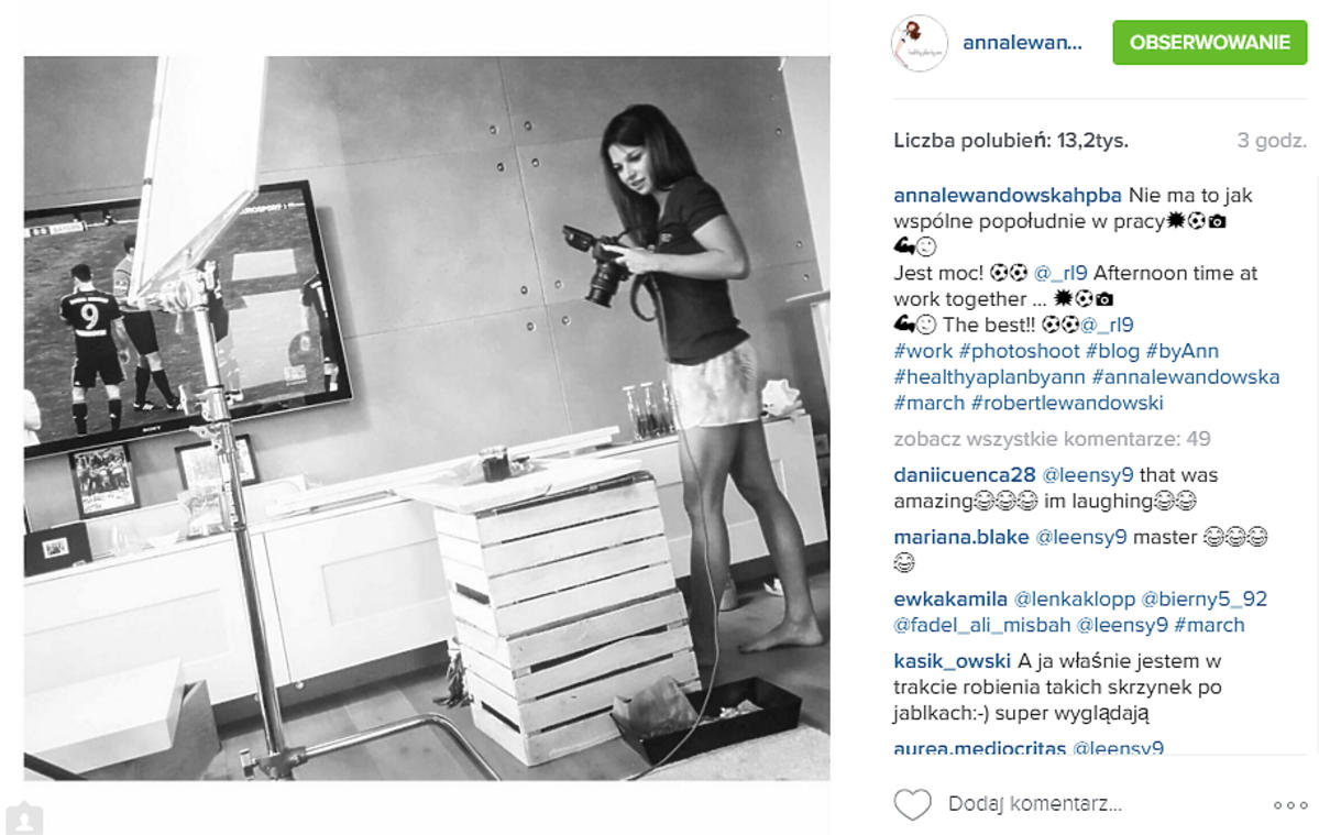 Anna Lewandowska w szortach