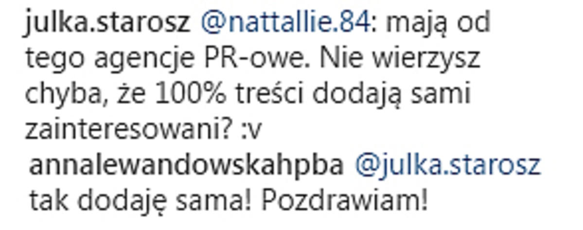 Anna Lewandowska wciąż aktywna na Instagramie