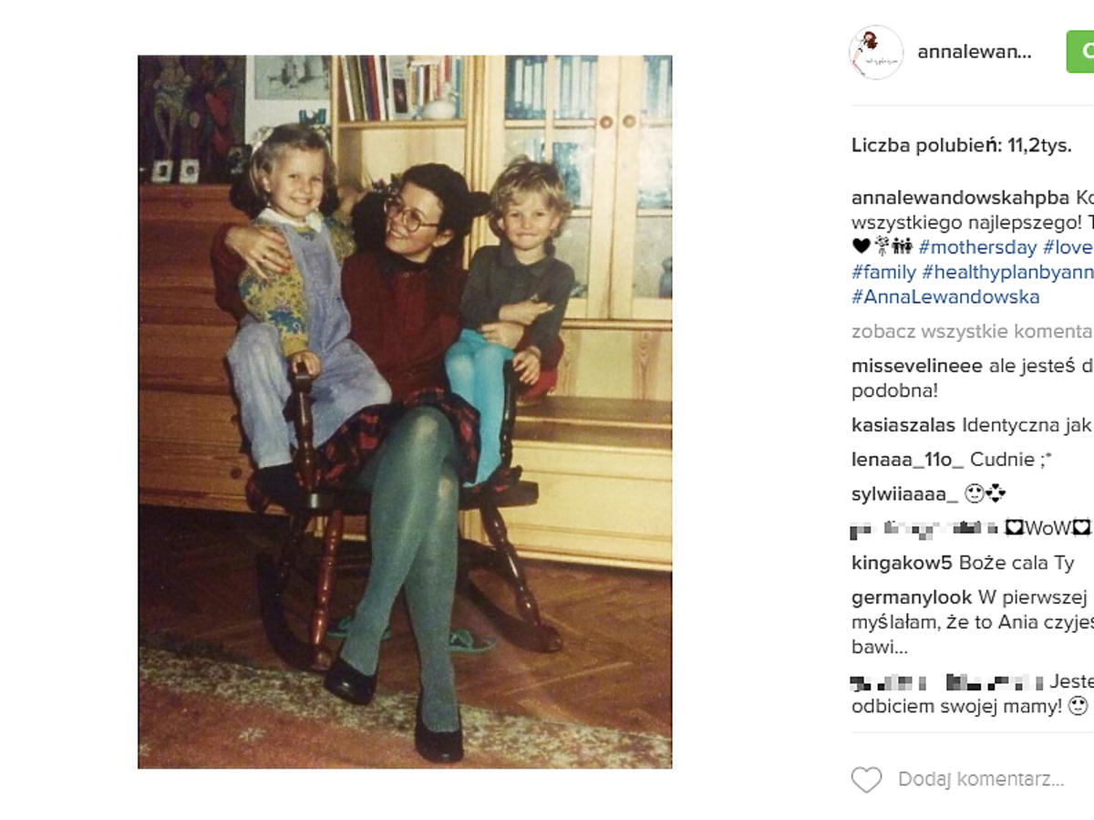 Anna Lewandowska z mamą