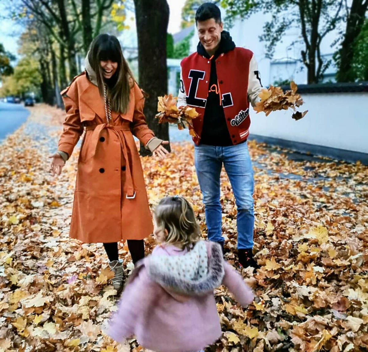 Anna Lewandowska z Robertem i Klara