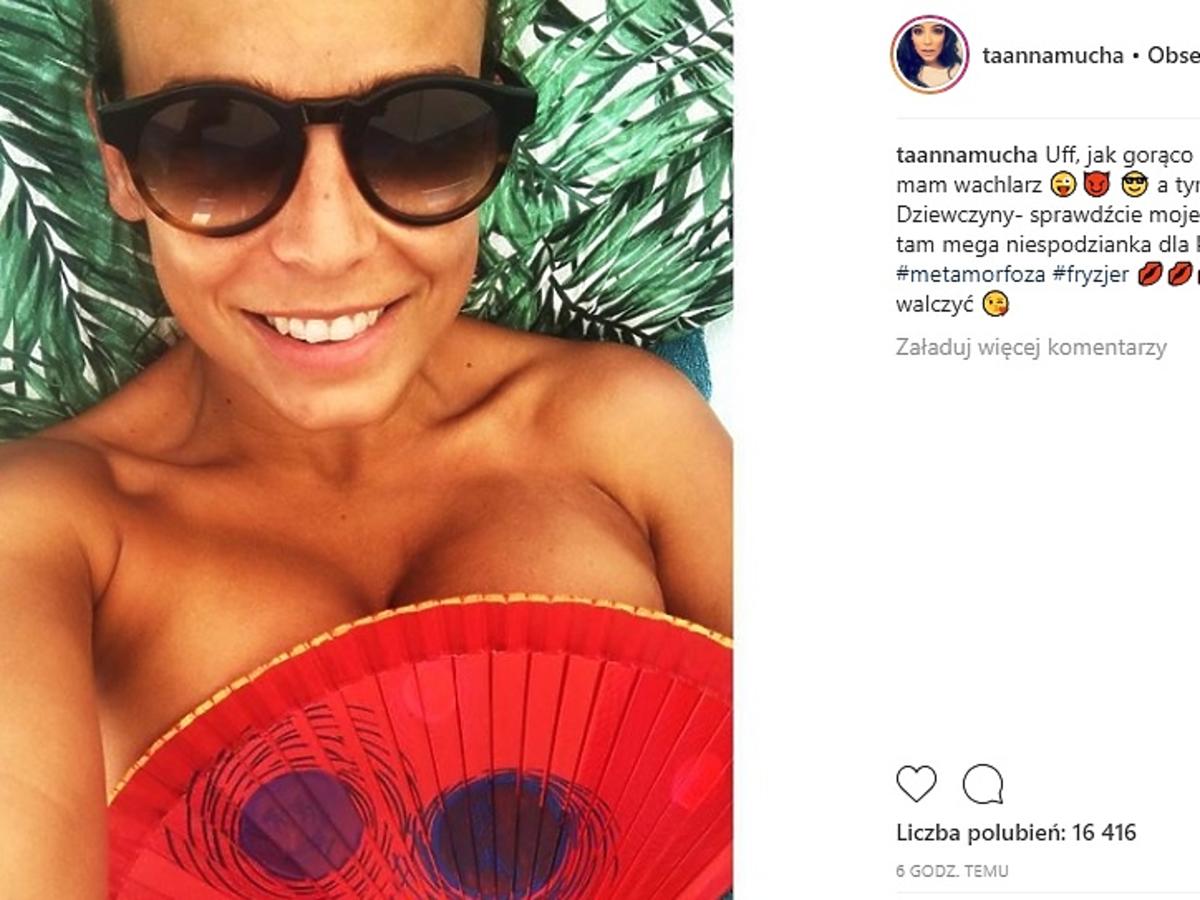 Anna Mucha pokazała biust na Instagramie