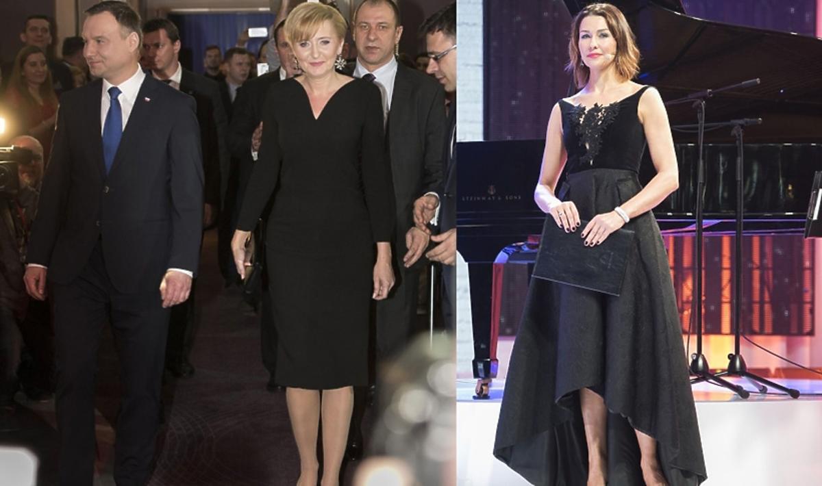 Anna Popek i Andrzej Duda z żoną na gali tygodnika "wSieci"