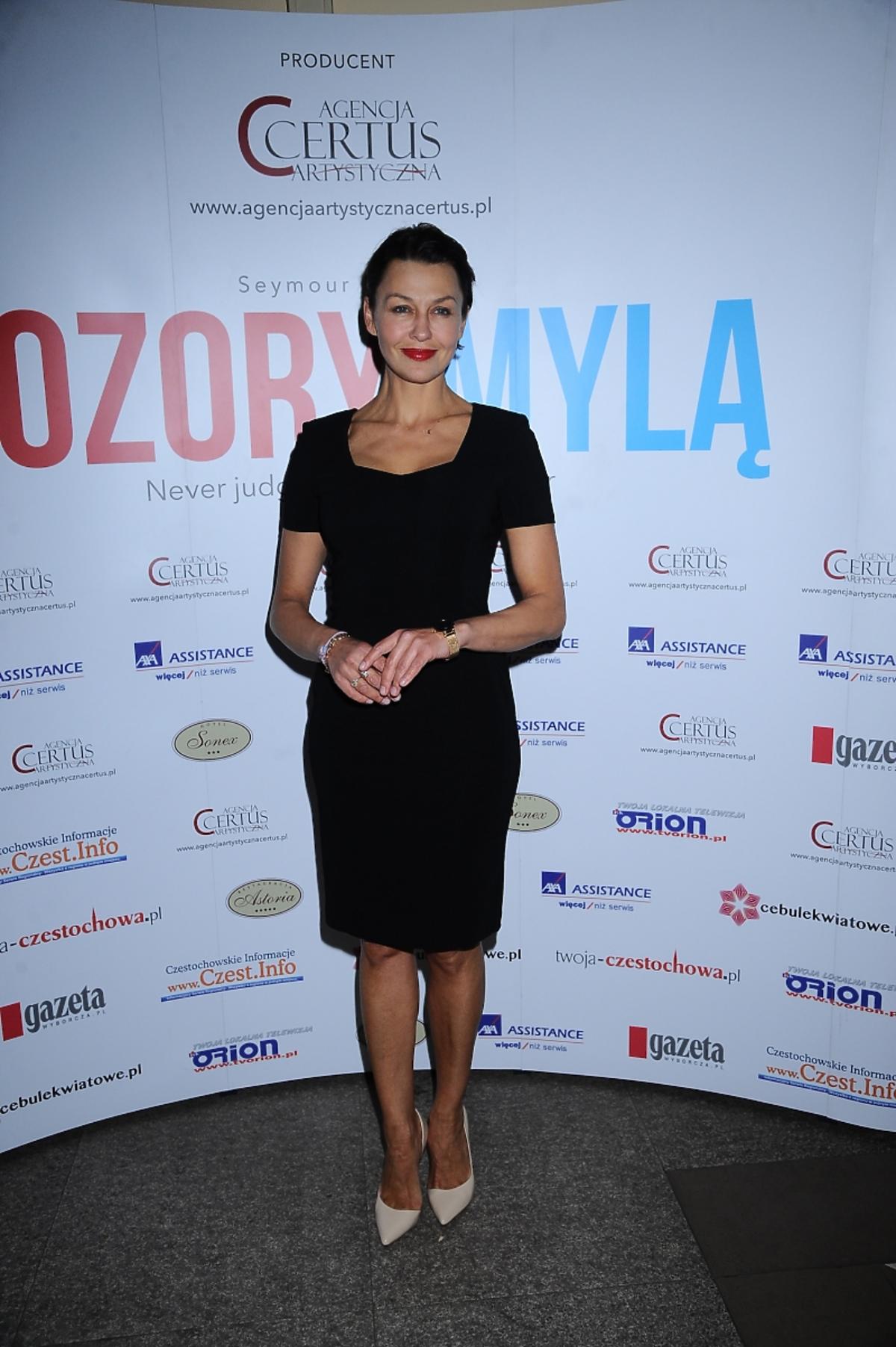 Anna Popek na premierze spektaklu