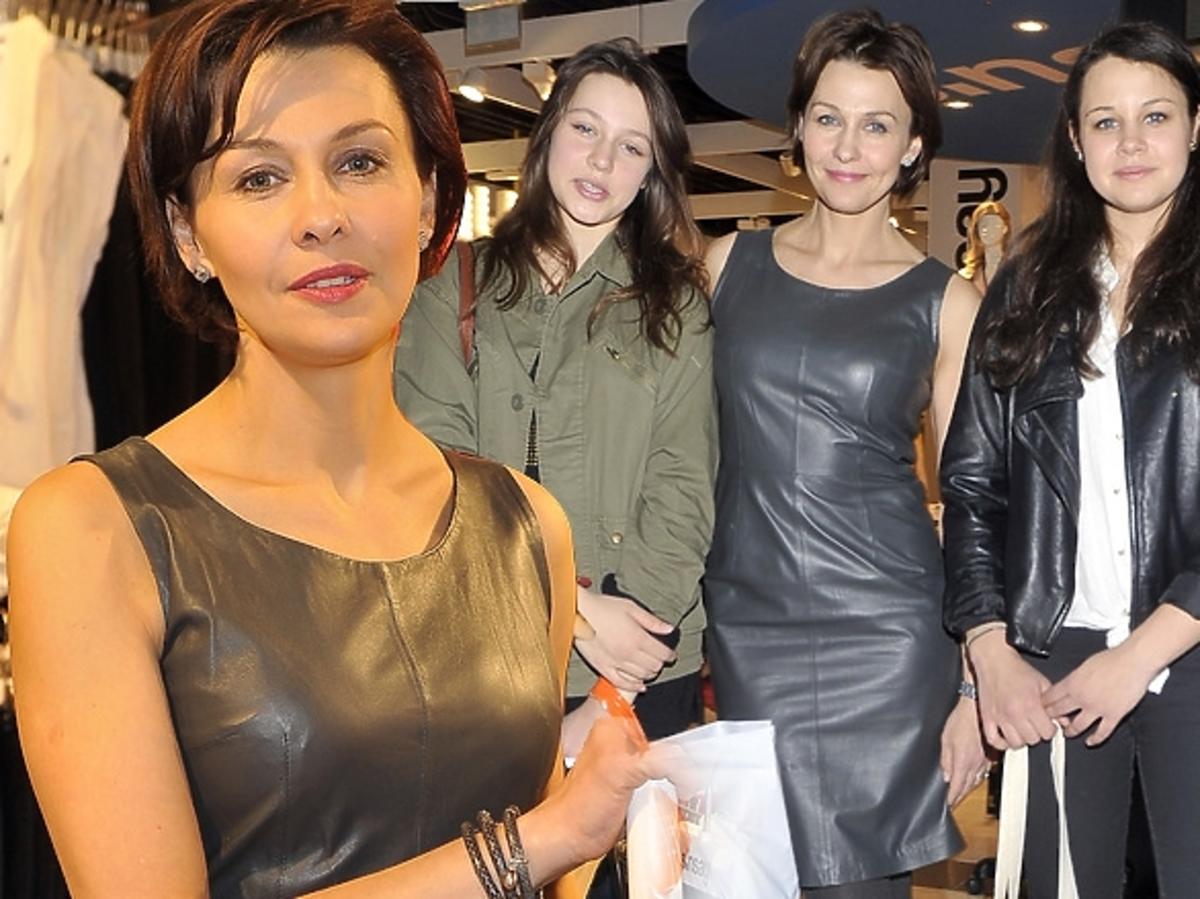 Anna Popek z córkami