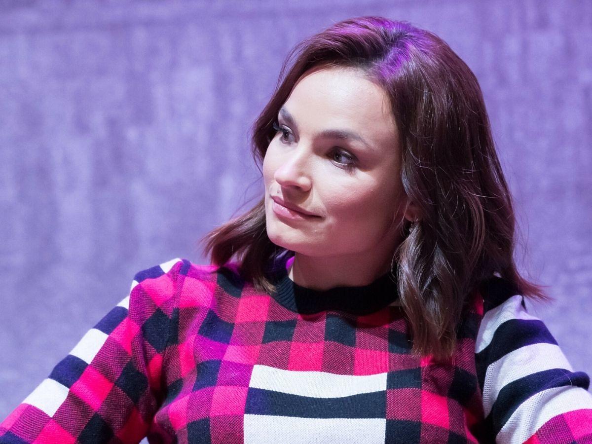 Anna Starmach podczas konferencji prasowej