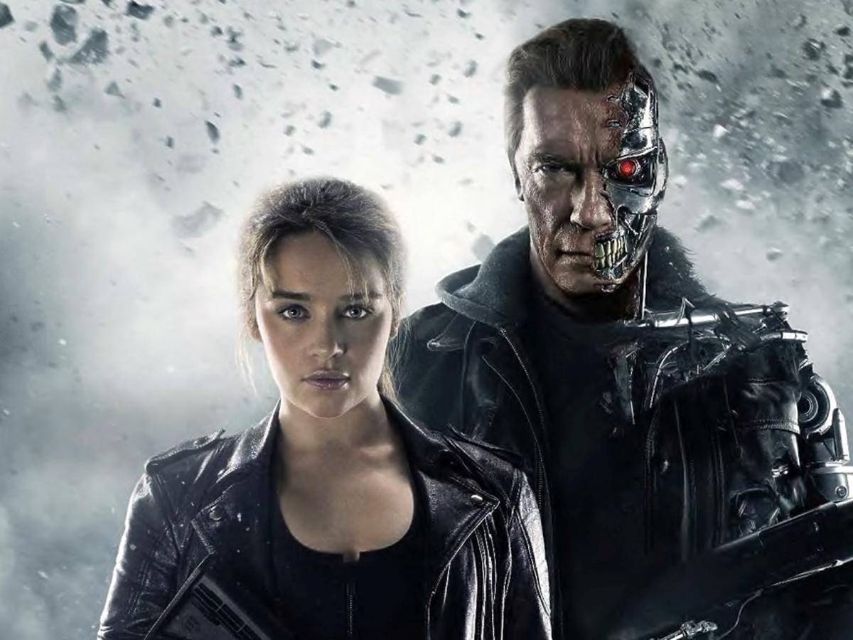 Arnold Schwarzenegger i Emilia Clarke w filmie Terminator: Genisys