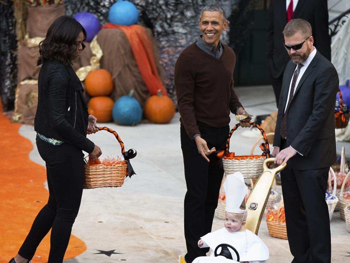 Barack i Michelle Obama na imprezie z okazji Halloween w Białym Domu