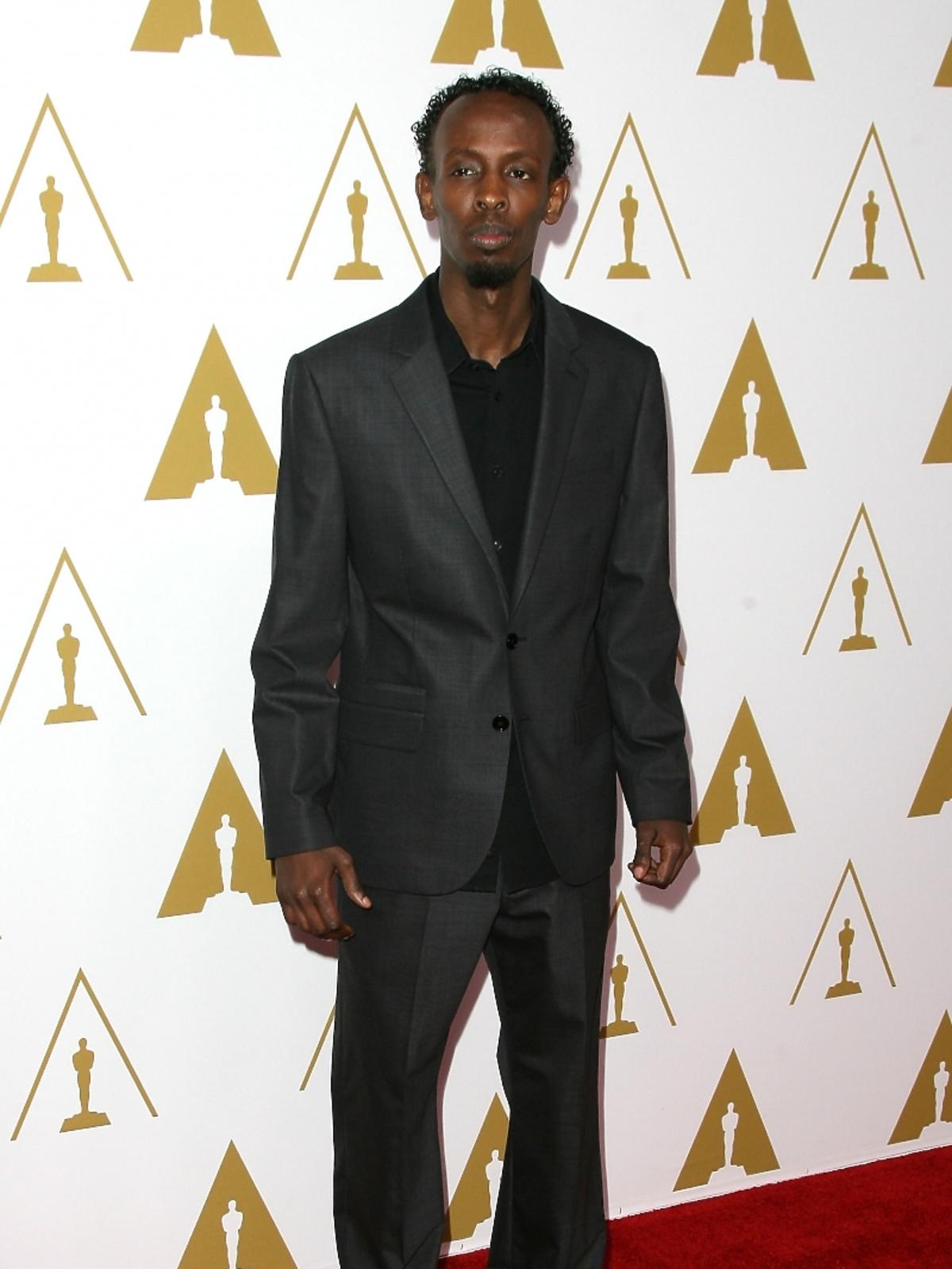 Barkhad Abdi podczas konferencji prasowej nominacji do Oscarów 2014