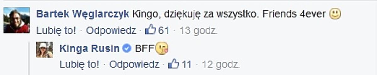 Bartosz Węglarczyk, Kinga Rusin
