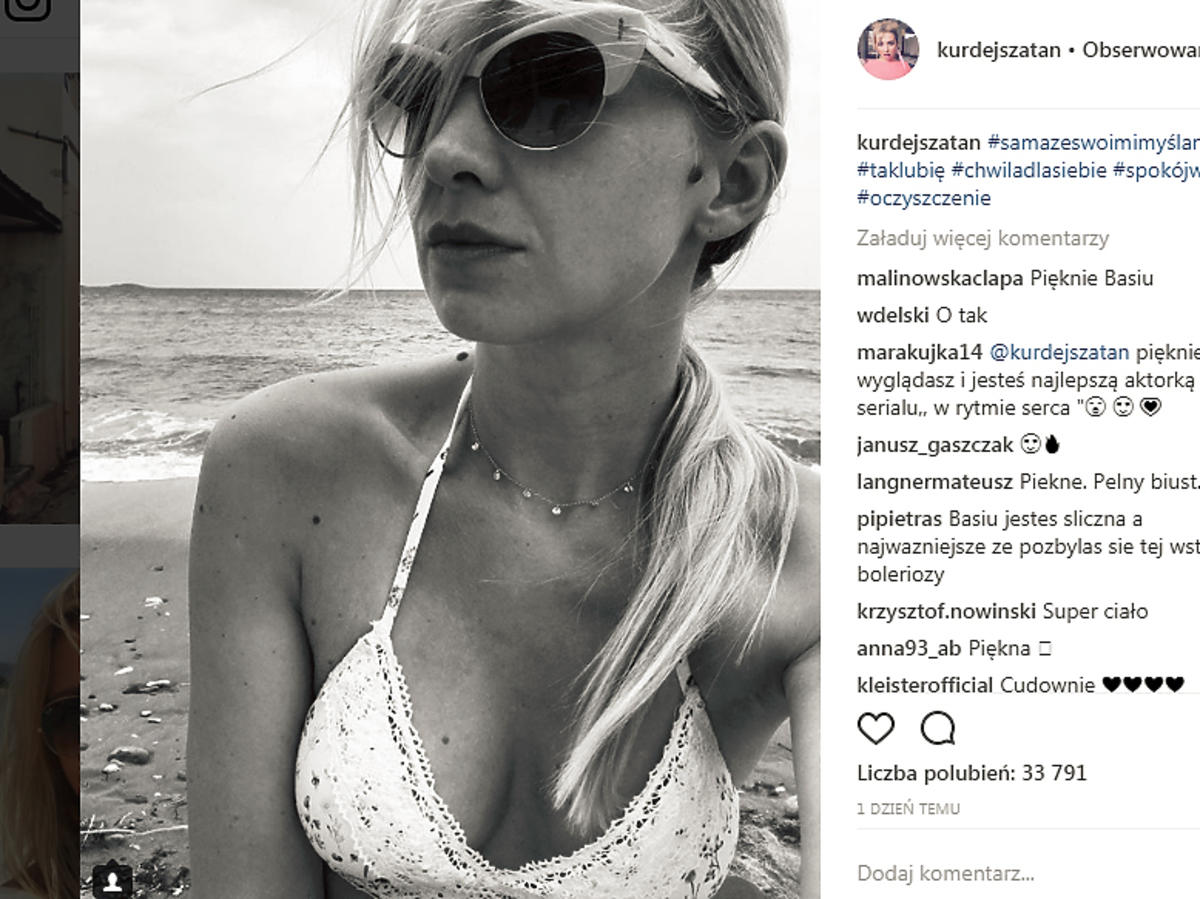 Basia Kurdej Szatan na wakacjach w bikini