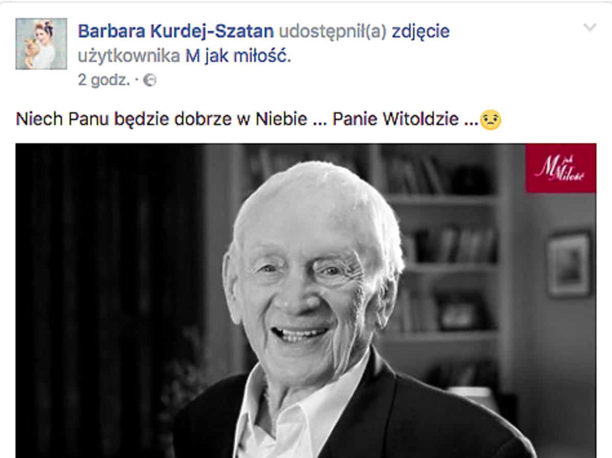 Basia Kurdej-Szatan wspomina Pyrkosza