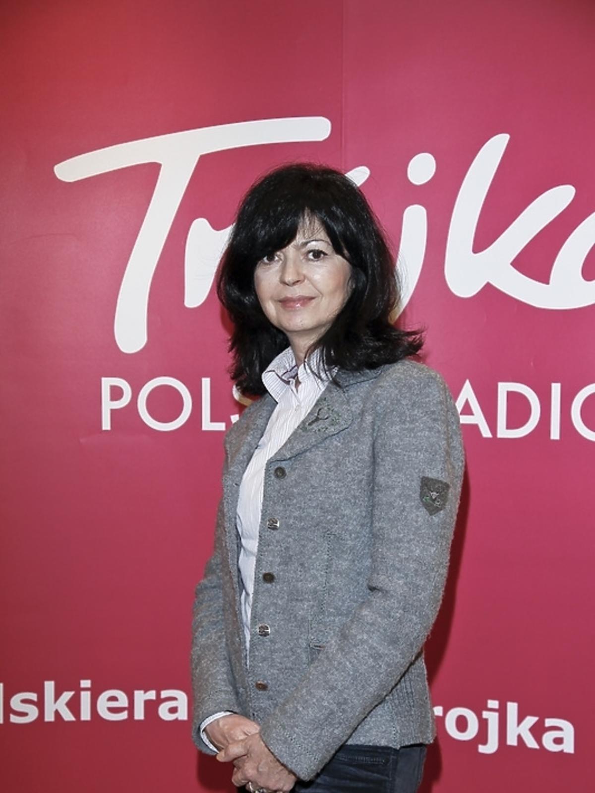 Beata Michniewicz na uroczystości nadania imienia Andrzeja Turskiego studiu Radiowej Trójki