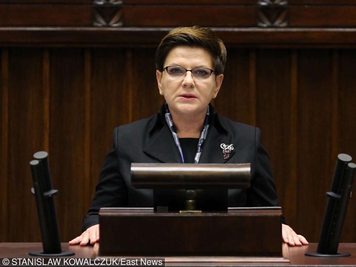 Beata Szydło w Sejmie podczas expose