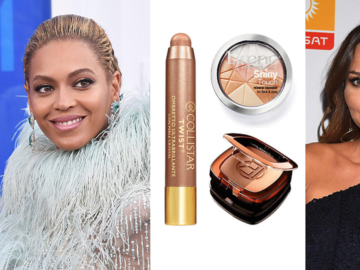 Beyonce i Paulina Sykut w złotym, rozświetlającym makijażu