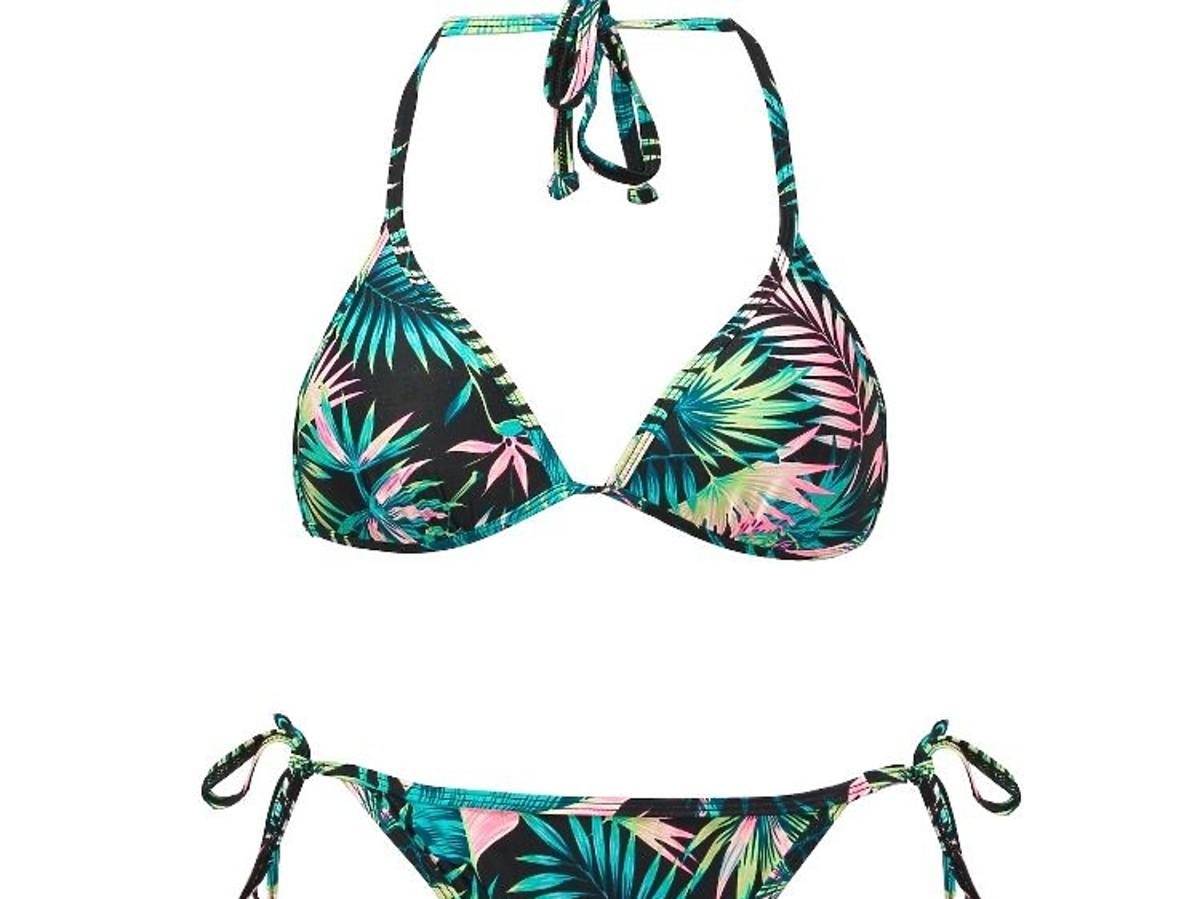 bikini w tropikalne wzory Sinsay