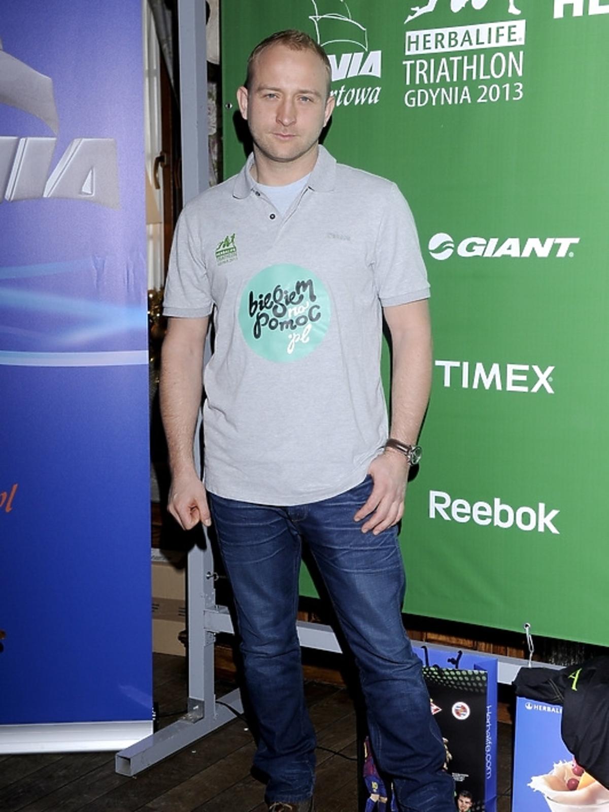Borys Szyc na konferencji Herbalife Triathlon 2013