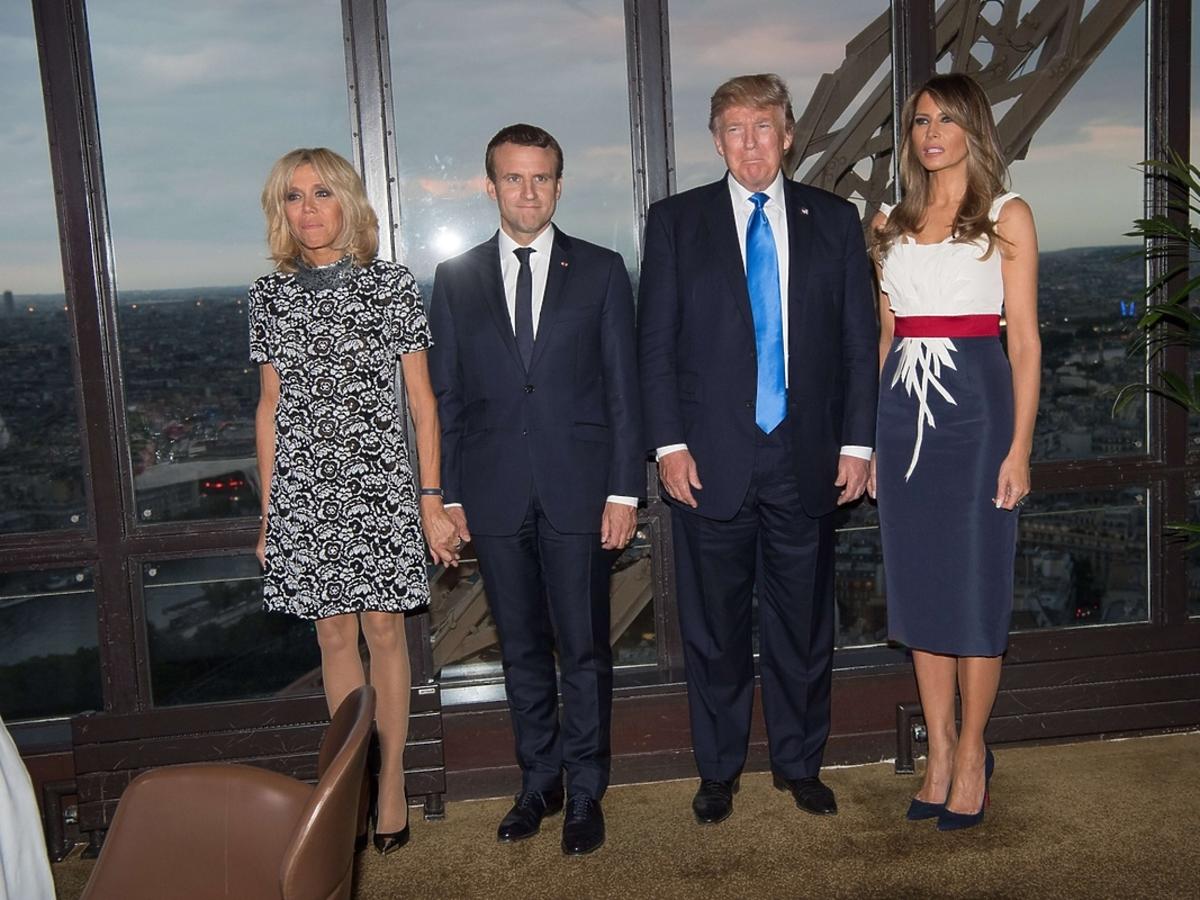 Brigitte Macron i Melania Trump w Paryżu