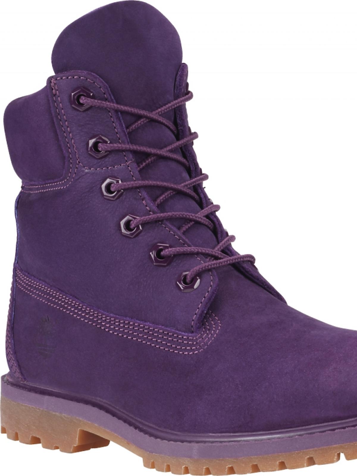 buty trapery w kolorze fioletowym