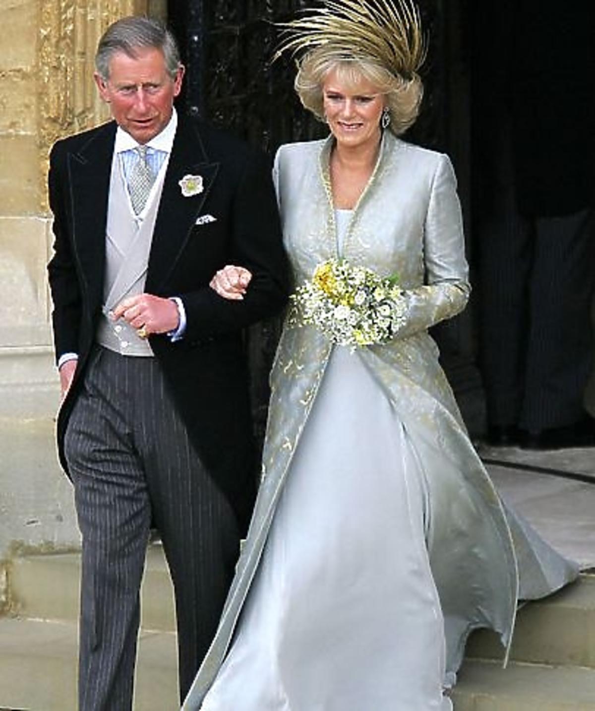 Camilla w sukni ślubnej