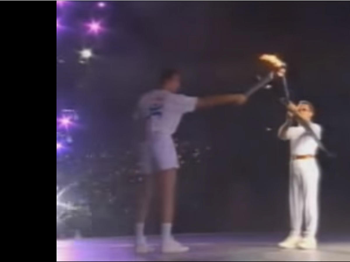 Ceremonia zapalenia znicza olimpijskiego Barcelona 1992