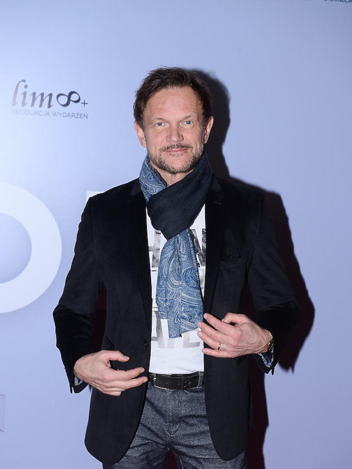 Cezary Pazura na premierze filmu Powidoki