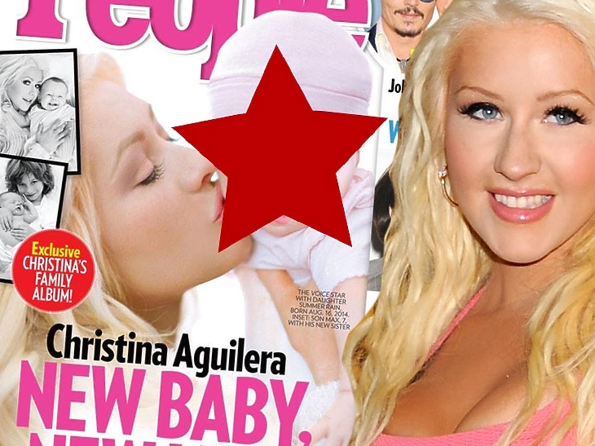 Chirstina Aguilera z dzieckiem na okładce People