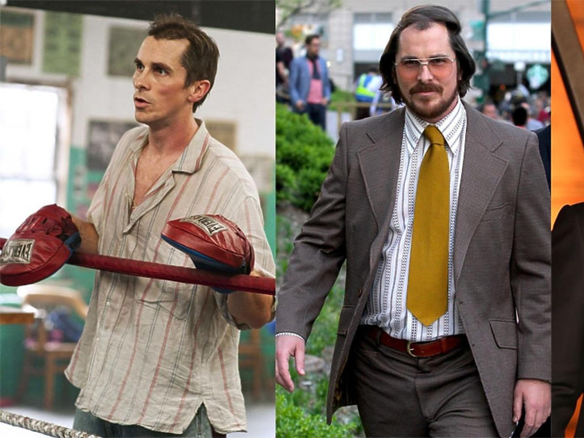 Christian Bale w filmach: "Fighter" (2010) , "American Hustle" (2013) i na premierze filmu "Exodus: Bogowie i królowie" 