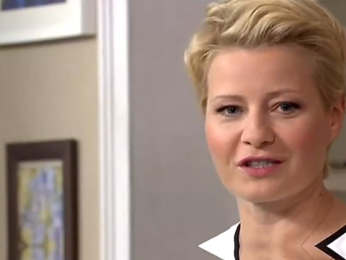 Ciężarna Małgorzata Kożuchowska na planie Rodzinka.pl