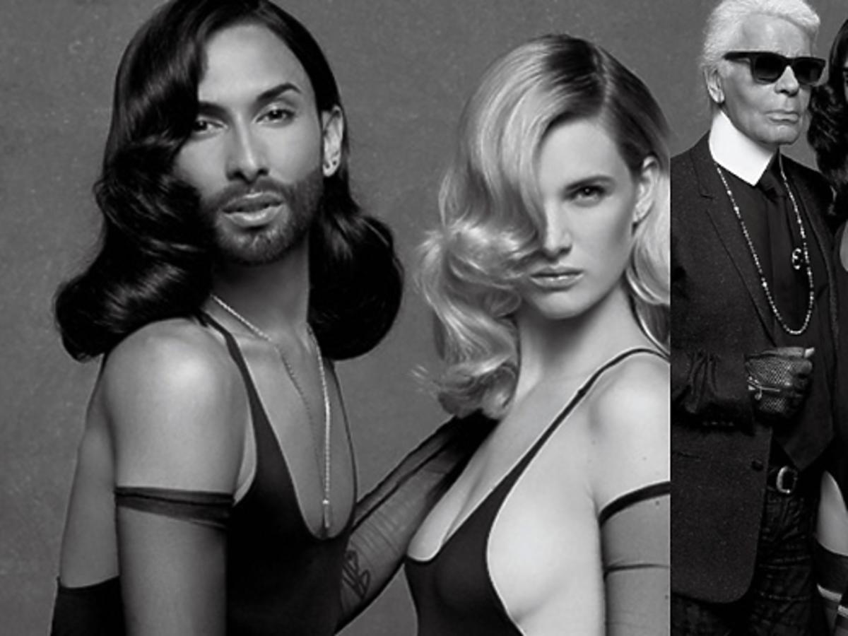 Conchita Wurst na zdjęciach Karla Lagerfelda