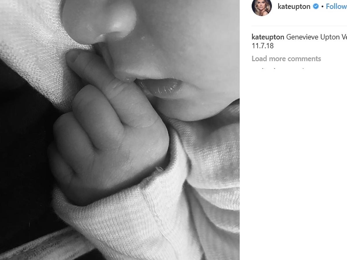 Córka Kate Upton przyszła na świat 7 listopada. Rodzice wybrali dla niej rzadko spotykane imię - Genevieve, czyli... Genowefa!