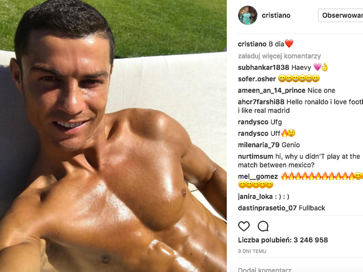Cristiano Ronaldo  chwali się umięśnionym ciałem na wakacjach