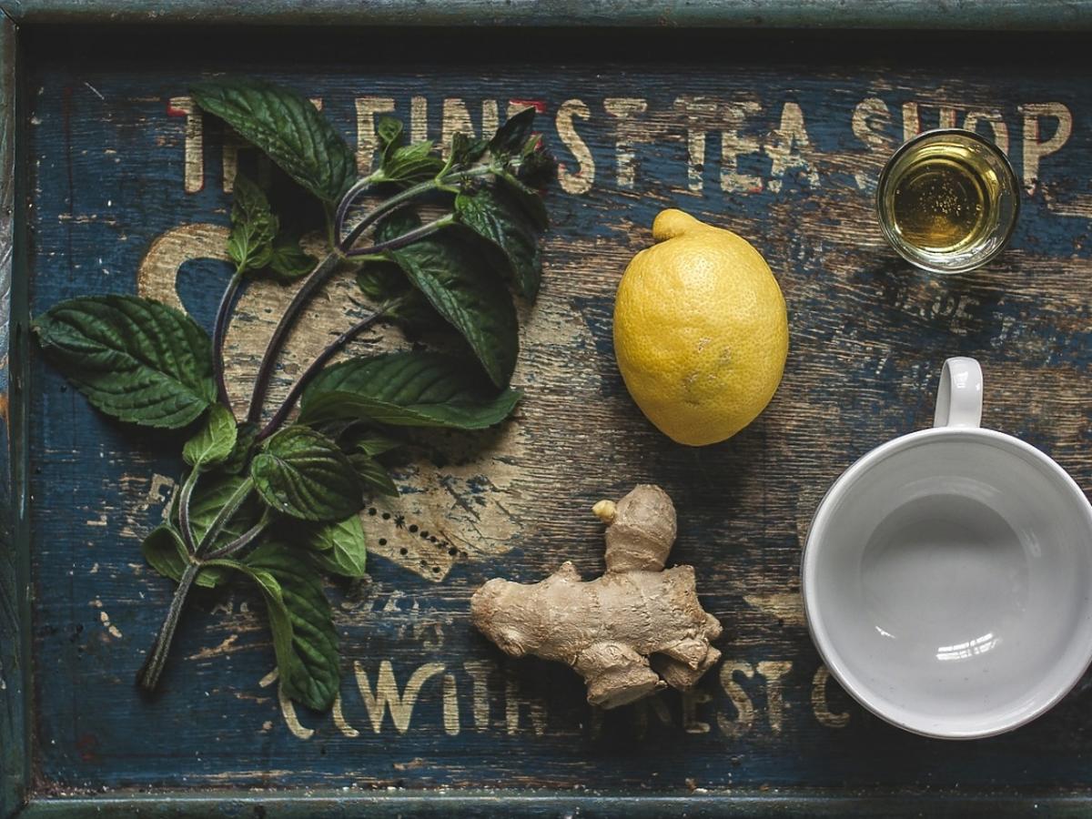Cytryna, imbir i herbata