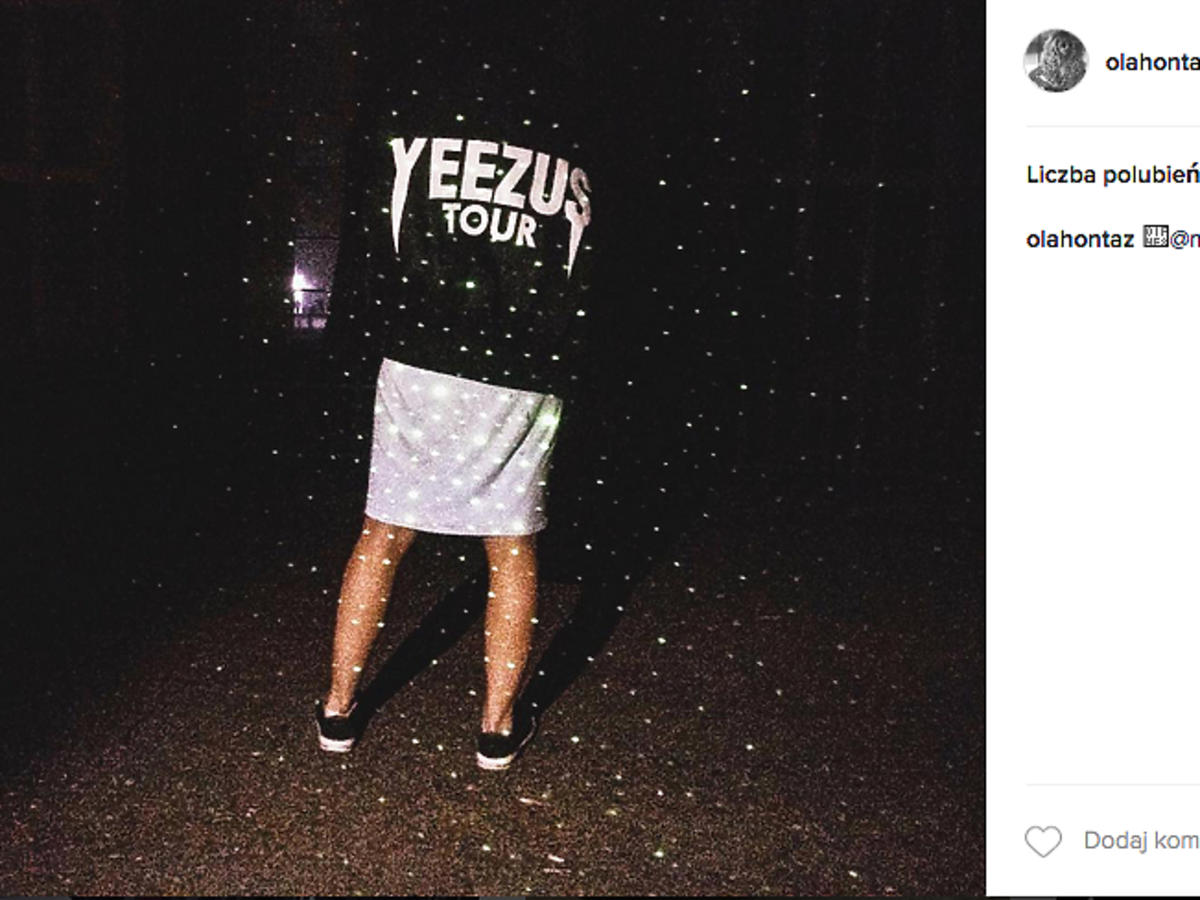 Czarna bluza Kanye Westa