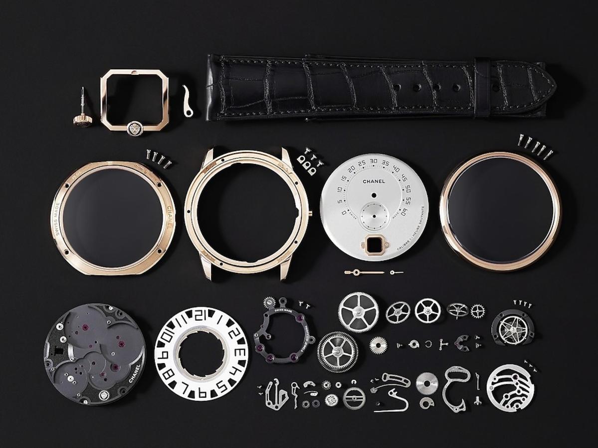 Czarny męski zegarek Chanel