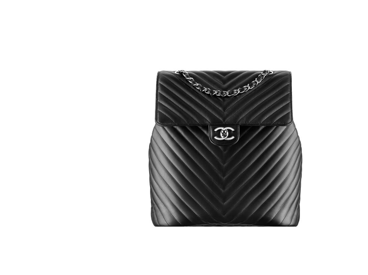 Czarny pikowany plecak Chanel