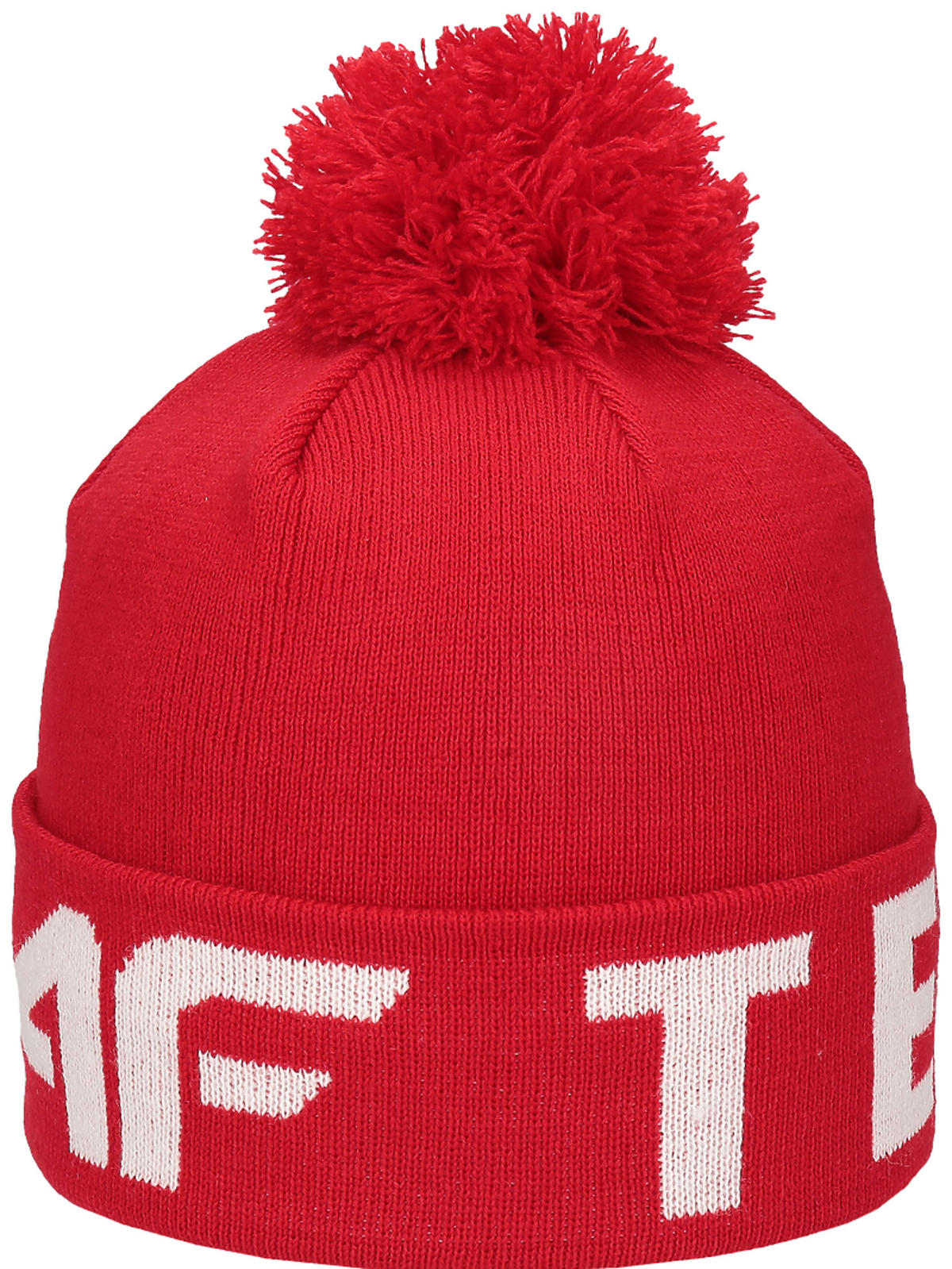 czerwona czapka z pomponem 4F