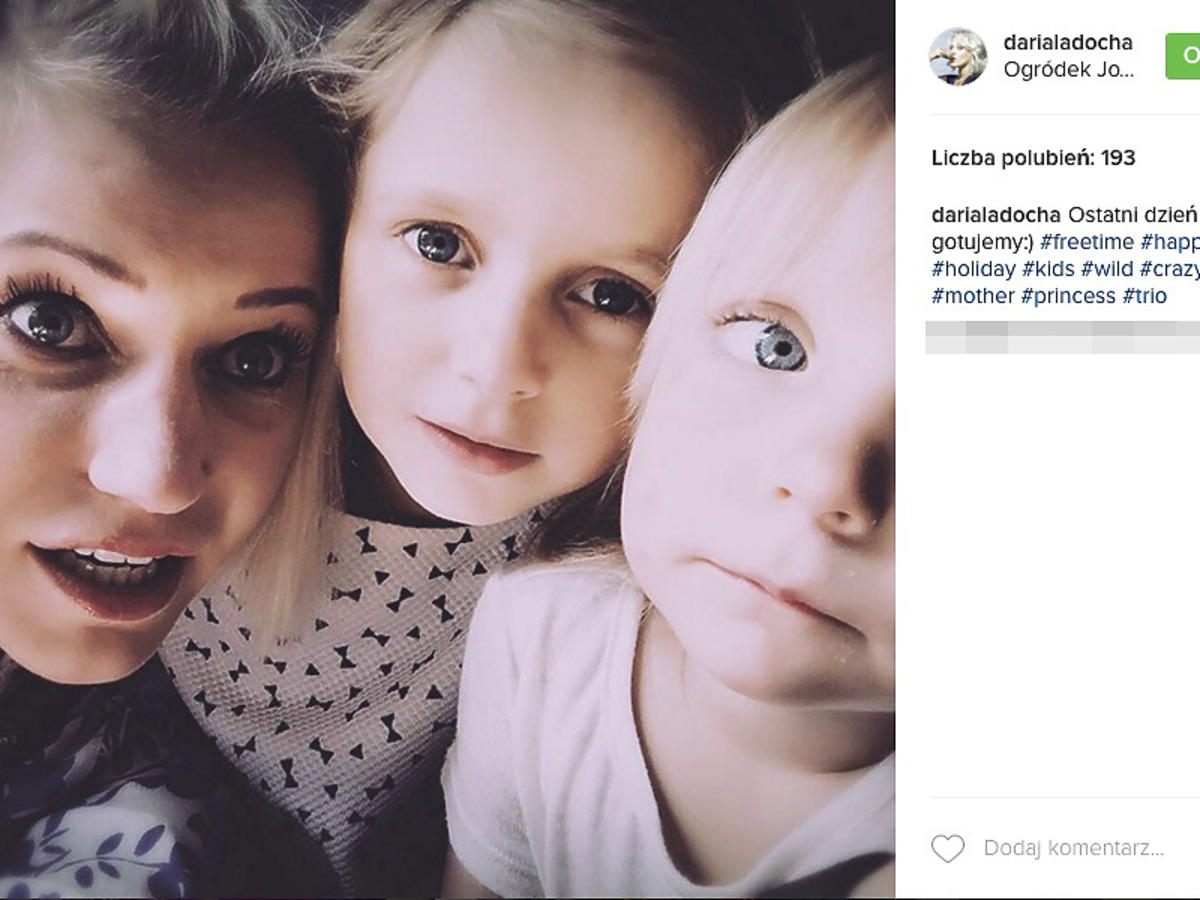 Daria Ładocha z dziećmi