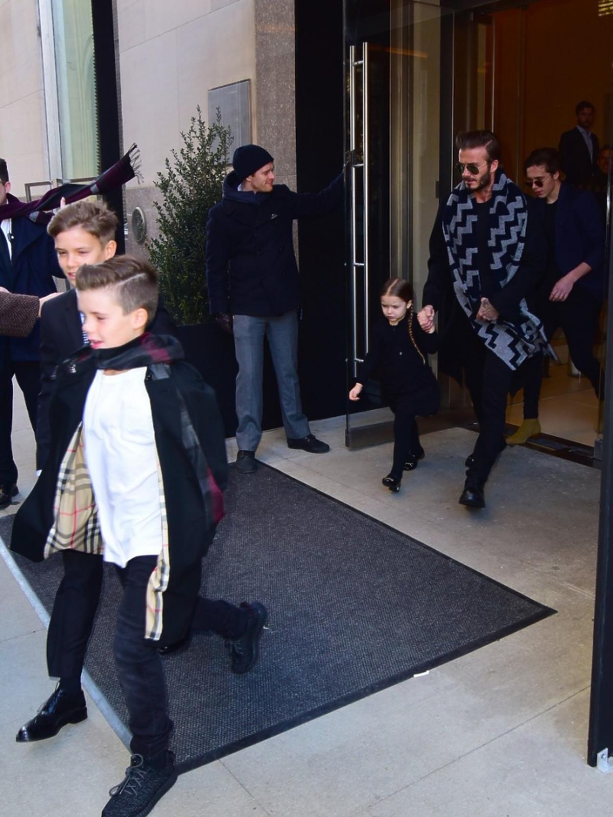 David Beckham przed wejściem