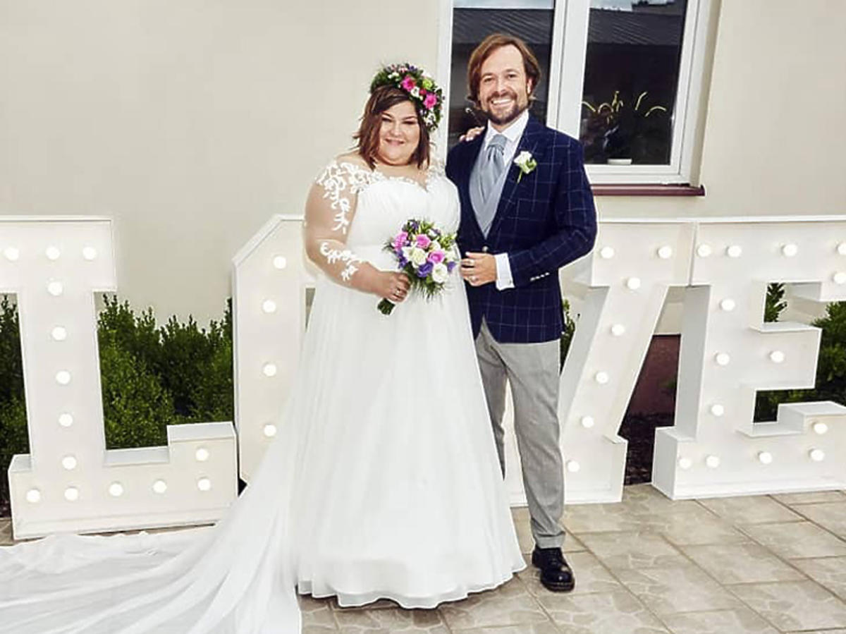 Dominika Gwit w sukni ślubnej