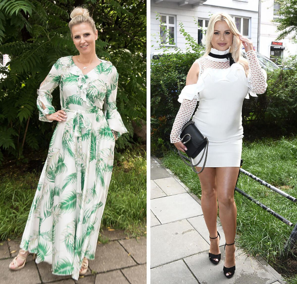 Dominika Tajner w zielonej sikni, Paula Tumala w białej mini
