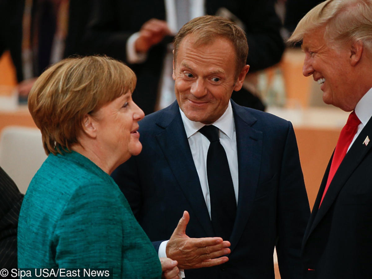 Donald Trump, Donald Tusk, Angela Merkel   rozmawiają na szczycie G20