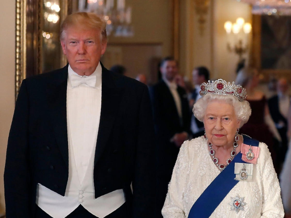 Donald Trump królowa Elżbieta II