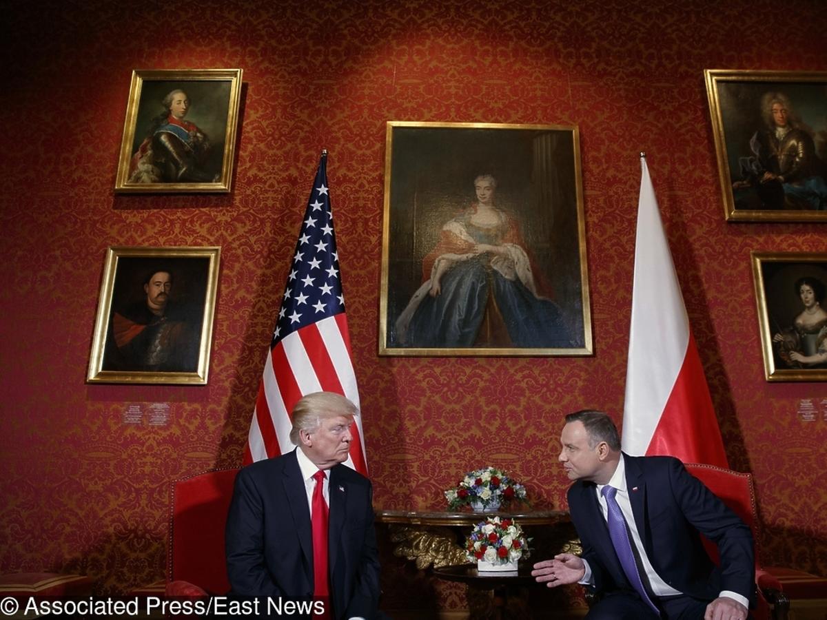 Donald Trump z Andrzejem Dudą