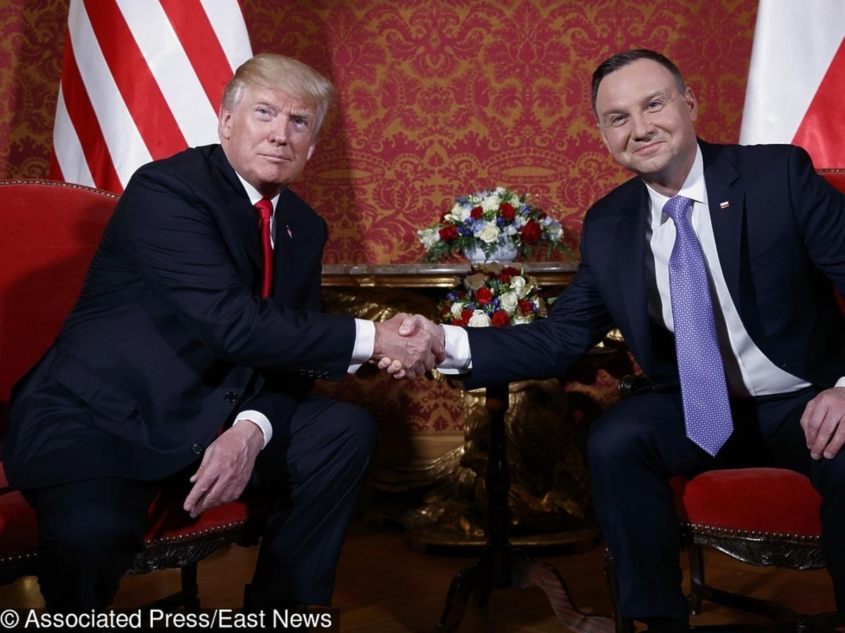 Donald Trump z Andrzejem Dudą