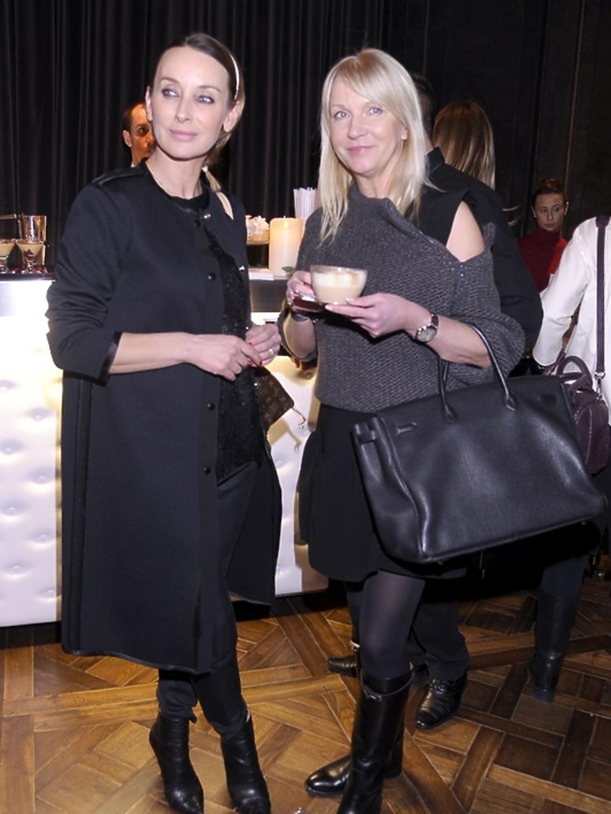 Dorota Williams i Mariola Bojarska-Ferenc na świątecznym spotkaniu w butiku La Mania w Galerii Mokotów